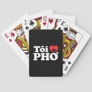 Baralho I Heart (Love) Pho (Tôi→ PHỞ) Língua vietnam