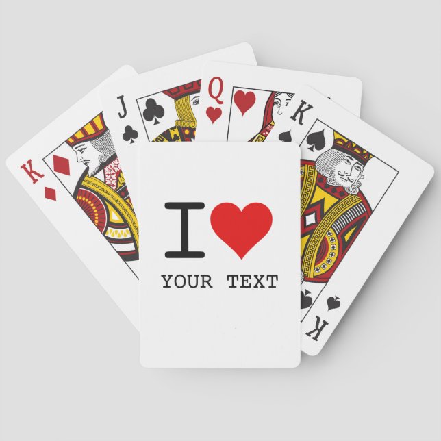 Baralho I Heart Love Template (Verso)