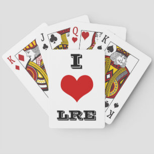 Baralho I Heart LRE tocando cartões