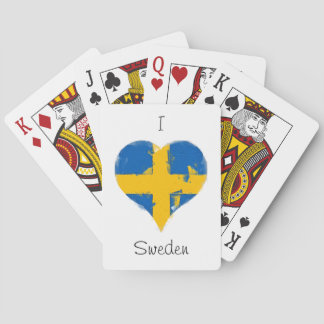 Baralho I Heart Suecia Swedish Flag