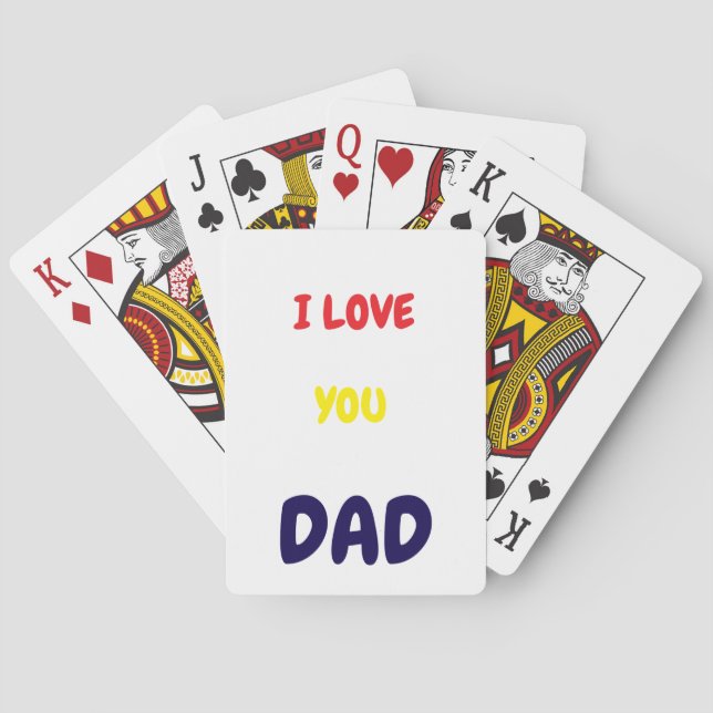 Baralho I Love you dad Elegant and Modern  (Verso)