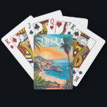Baralho Ibiza Espanha Art Vintage<br><div class="desc">Ibiza retro vetor viagem design. Ibiza é uma das ilhas Baleares,  um arquipélago de Espanha no Mar Mediterrâneo.</div>