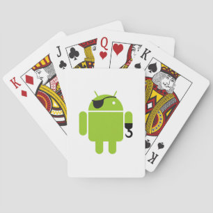 Baralho Ícone do robô do Android como um pirata