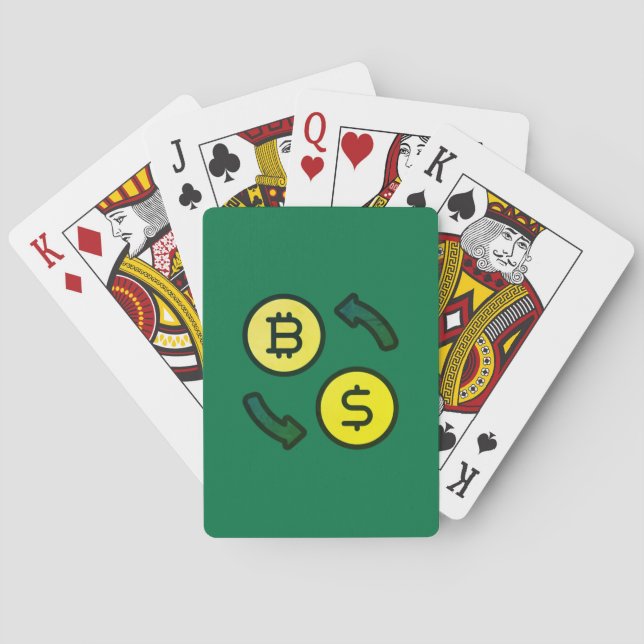 Baralho Ícones de moeda de bits para dólar (Verso)