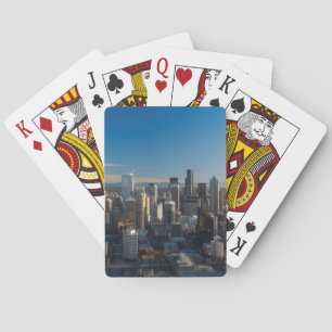 Baralho Ideia aérea da skyline da cidade de Seattle