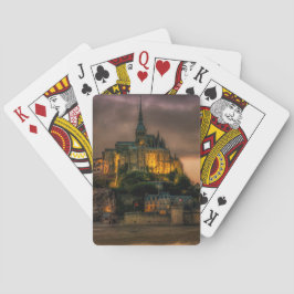 Baralho Igreja Normandy da ilha de Michel da rua de Mont