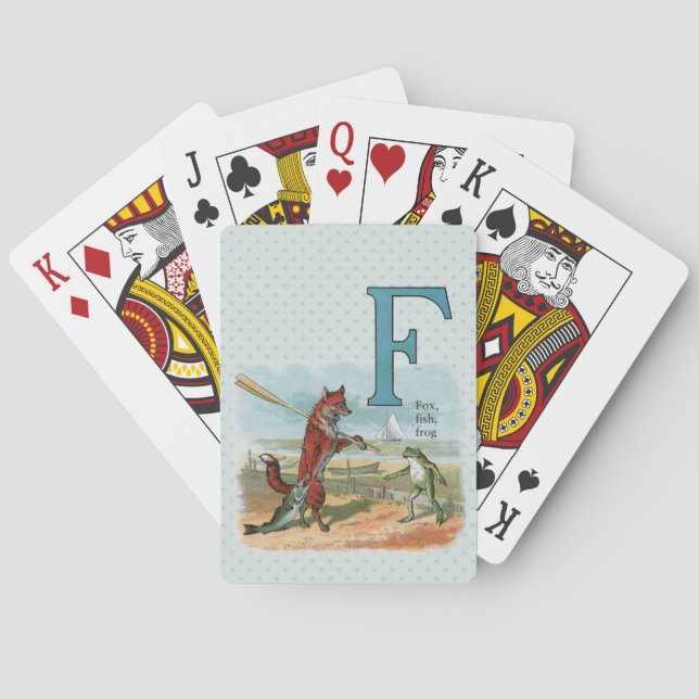 Baralho Ilustração Anterior Da Pesca Do Sapo Da Raposa (Verso)