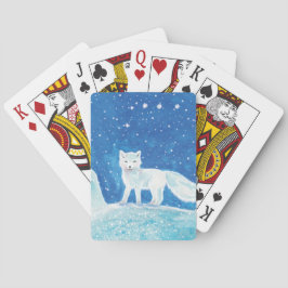 Baralho Ilustração da Pequena Raposa Árctica (Vulpes lagop
