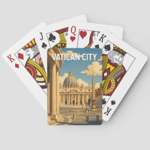 Baralho Ilustração da Praça de São Pedro na Cidade do Vati