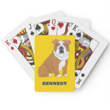 Ilustração de Bulldog em Inglês Personalizada