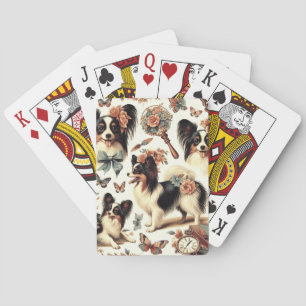 Baralho Ilustração de Cachorro Cachorro Cachorro Papillon