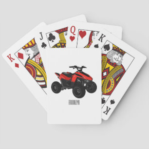Baralho Ilustração de desenho animado de bicicleta atv