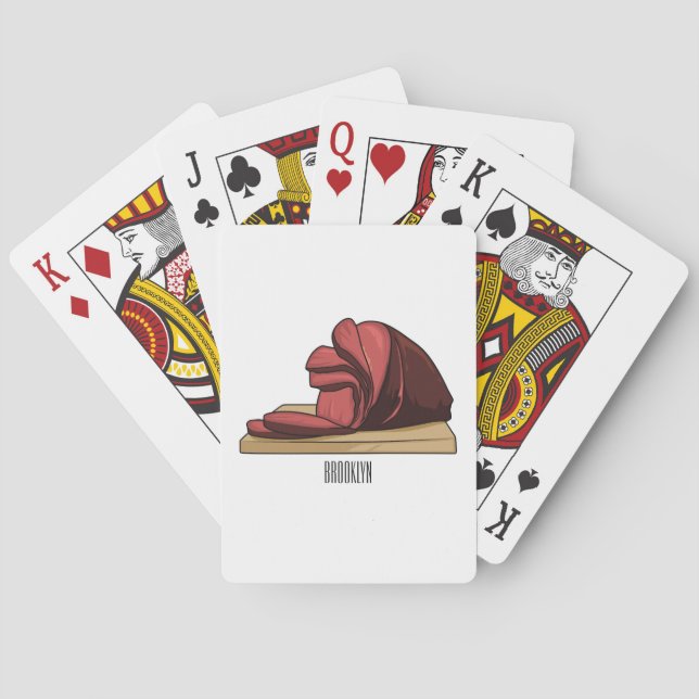 Baralho Ilustração de desenho animado de Ham (Verso)