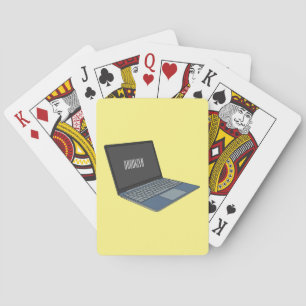 Baralho ilustração de desenho animado de laptop