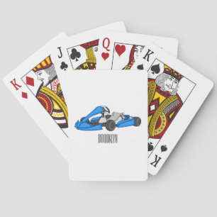Baralho Ilustração de desenho de corrida de Kart