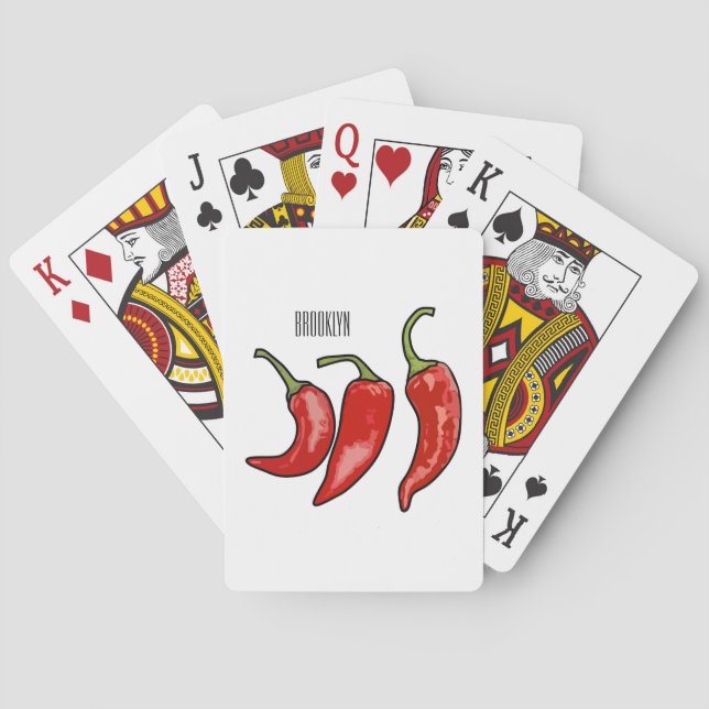 Baralho Ilustração de desenho em chili (Verso)