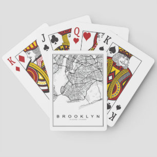 Baralho Ilustração de Mapa do Brooklyn