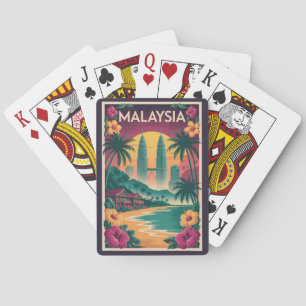Baralho Ilustração de Paisagem da Malásia Arte de Viagem V