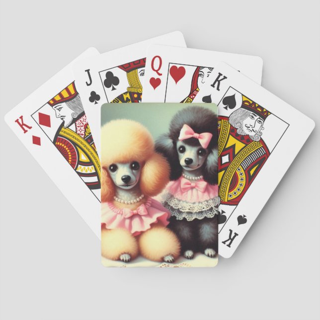 Baralho Ilustração de Poodle em Cute (Verso)