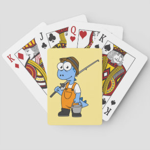 Baralho Ilustração De Um Pescador De Allosaurus.