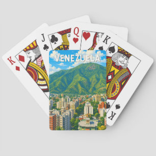 Baralho Ilustração de viagem da Venezuela Arte Vintage
