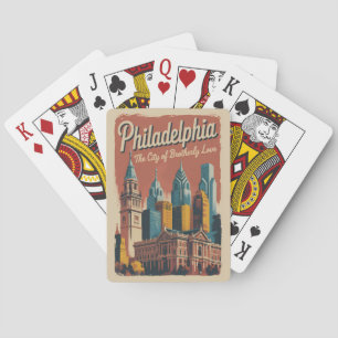 Baralho Ilustração de Viagem de Arte da Filadélfia Pensilv