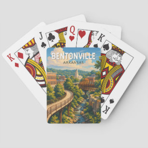 Baralho Ilustração de viagem de arte de Bentonville Arkans