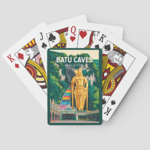 Baralho Ilustração de viagem de arte retrô das Cavernas de