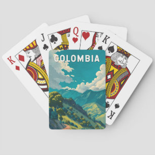 Baralho Ilustração de Viagem de Arte Vintage da Colômbia