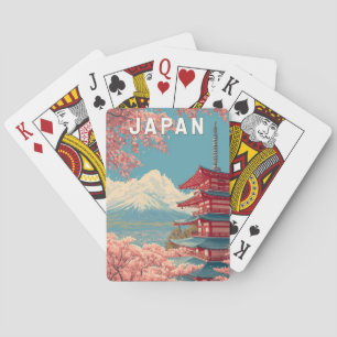 Baralho Ilustração de viagem de arte vintage Japão