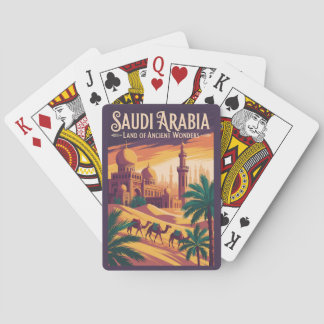 Baralho Ilustração de viagem do deserto da Arábia Saudita