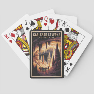 Baralho Ilustração de Viagem do Parque Nacional Carlsbad C