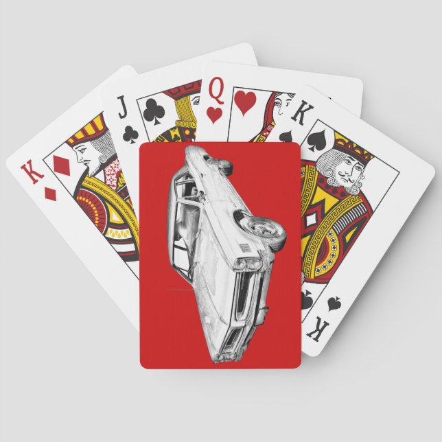 Baralho Ilustração do Carro Pontiac Lemans 1966 (Verso)