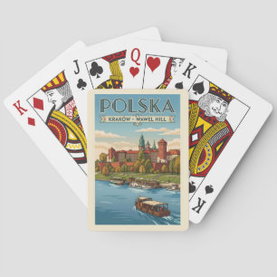 Baralho Ilustração do Castelo Real de Wawel na Polônia Via