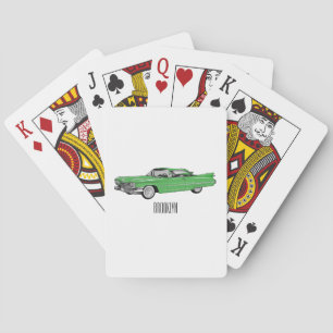 Baralho Ilustração do desenho animado Classic car 1959