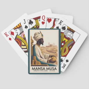 Baralho Ilustração do Rei Africano do Império Mali Mansa M