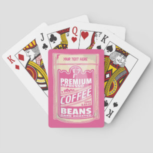 Baralho Ilustração instantânea de pop de arte do café
