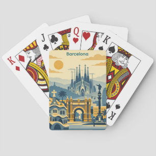 Baralho Ilustração Moderna da Sagrada Família de Barcelona