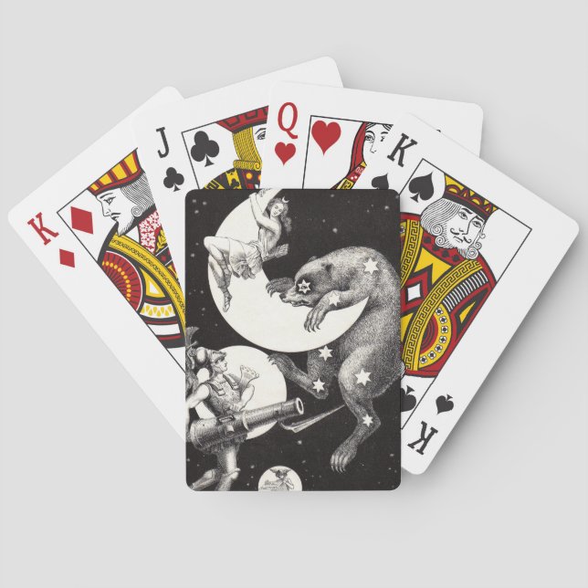 Baralho Ilustração Noturna do Deus do Universo da Lua Cele (Verso)