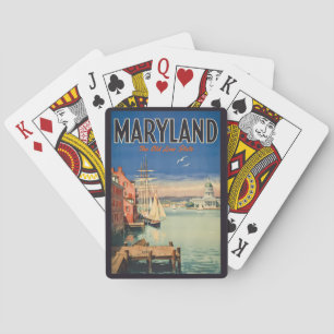 Baralho Ilustração Pintura de Viagem de Annapolis Maryland