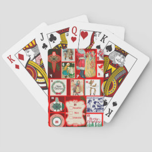 Baralho Ilustração Quadrada do Bloco de Natal Adventício A