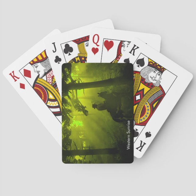 Baralho Imagem de cowboy para placas de reprodução clássic (Verso)