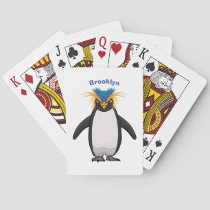 Baralho Imagem do desenho animado de pinguim macarrão-bran