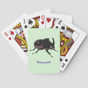 Baralho Imagem do desenho animado do besouro da rinoceront