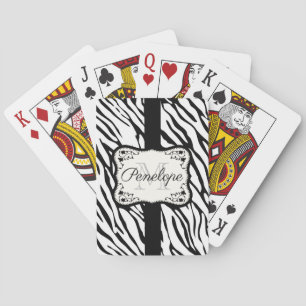 Baralho Impressão bonito da zebra