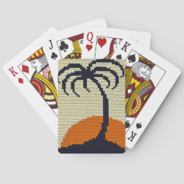 Baralho Impressão Clássico de Crochet Sunrise Tropical