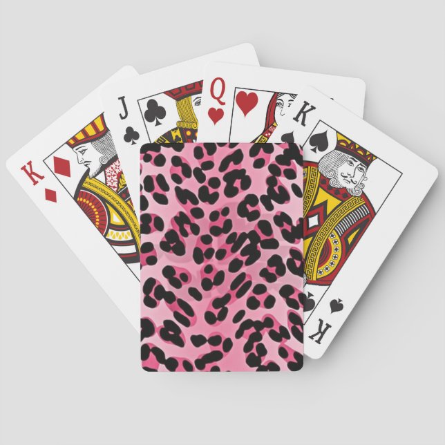 Baralho Impressão de Guepardo Rosa RAB Rockabilly (Verso)