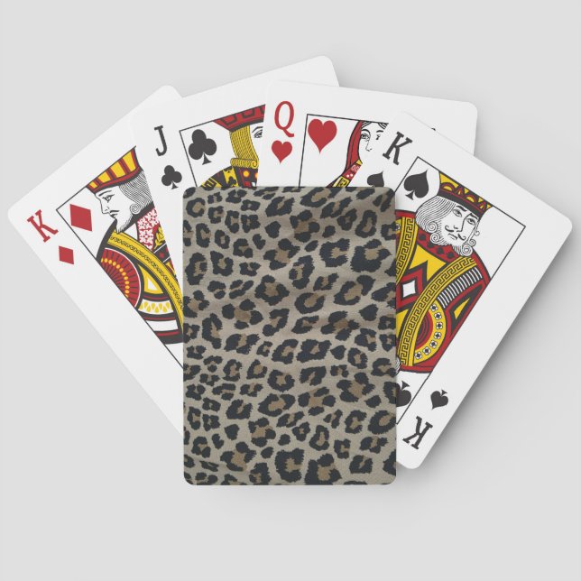 Baralho Impressão de leopardo (Verso)