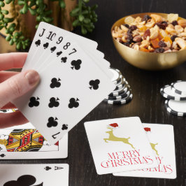 Baralho Impressão de Natal vermelha da moda