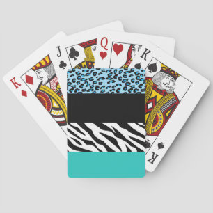 Baralho Impressão Leopardo, Impressão Zebra, Impressão Ani